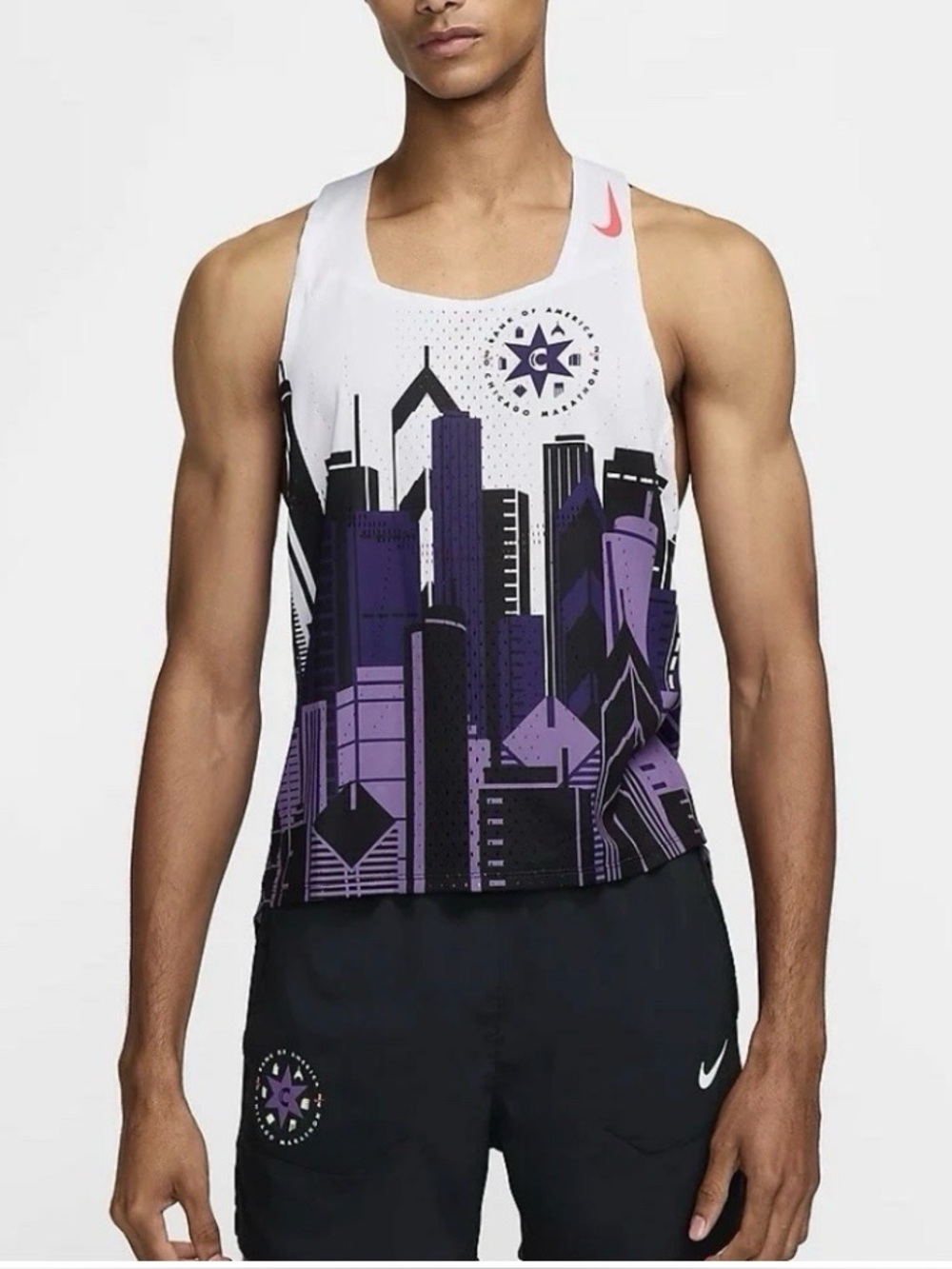 Nike Chicago marathon racer back tank NWT.